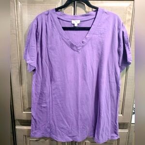 Purple V-Neck T-Shirt